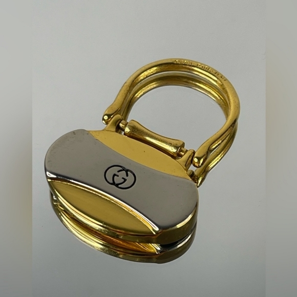 Gucci Gold and Silver Keychain/ Preloved - Picture 1 of 9